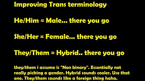 Improving Trans terminology