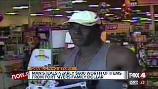 Suspect sought in theft at Fort Myers Family Dollar store