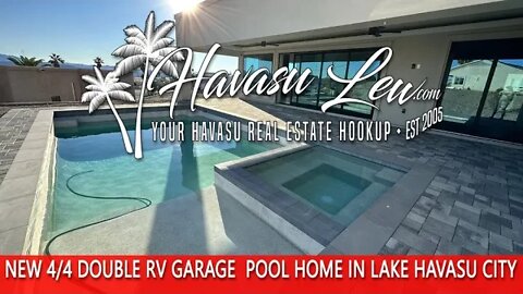 Lake Havasu New Double RV Garage Pool Home 3370 Saddleback Dr MLS 1022002