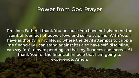 Power from God Prayer (Miracle Prayer for Financial Help from God)