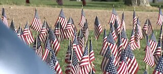 A patriotic duty in Boulder City through flags