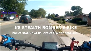 K8 STEALTH BOMBER ENDURO E-BIKE : CRUISING-BRUISING THE STREETS WHILE POLICE STARE (DRAGONTOUCH)