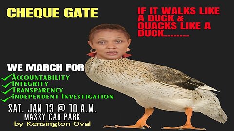 IF IT WALKS LIKE A DUCK & QUACKS LIKE A DUCK...OPPOSITION Leh We MARCH! Sat. JAN. 13th, 10am