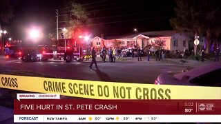 5 injured in St. Pete crash, police say