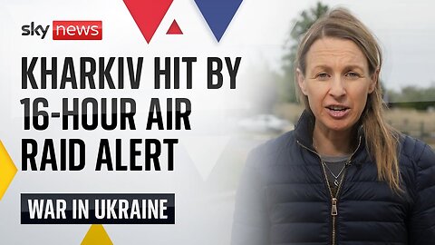 Kharkiv attacked by drones in longest air raid alert of the war _ Ukraine War Sky News