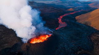 KTF News - Iceland volcano erupts near Grindavik after swarm of intense earthquakes rattle region