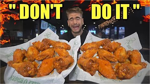 "IT BURNS IN & OUT" PAINFUL HOT WING CHALLENGE | Very Spicy Wing Challenge