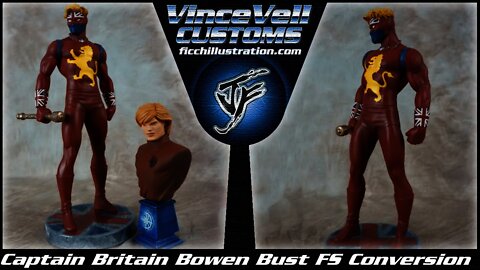 Captain Britain Bowen Bust full size conversion & Star Brand