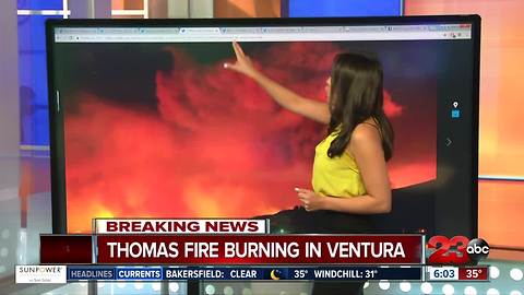 BREAKING: Thomas Fire burning in Ventura County
