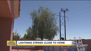 Lightning strikes close to home