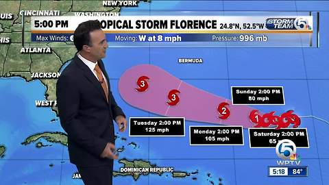 Tropical Storm Florence update
