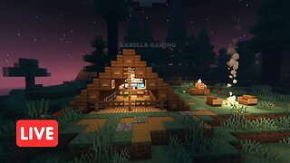 Campsite Tent with Campfire and Relaxing Music to Sleep or Study | Minecraft 10 Hours