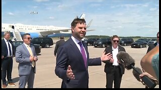 BOOM. JD Vance Walks Over To Air Force 2 To Mock Kamala Harris