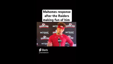 Mahomes response after the Raiders making fun of him #shorts #football #footballshorts #nfl