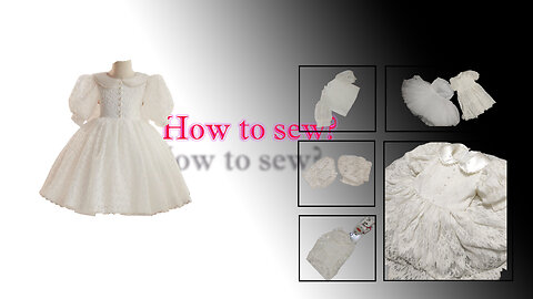 dress sewing tutorial / Princess dress, special for Christmas and celebration