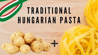 A HUNGARIAN IN HUNGARY - How to make food with 2 ingredients - Pasta with potatoes - Hungarian food