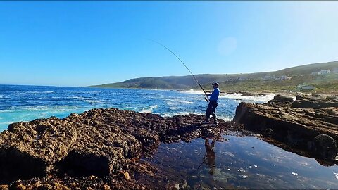 I had a tough day fishing for Galjoen and Red Roman in a flat and clean sea!