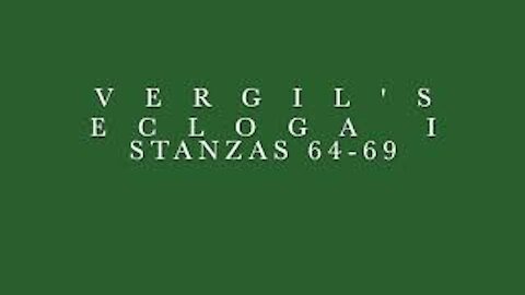 Vergil Ecloga I Stanzas 64–69