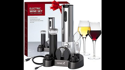 GenieX Electric Wine Opener with charging base