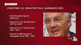 U.S. Senator Paul Sarbanes dies