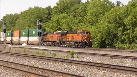 Norfolk Southern Intermodal Train with BNSF Power from Berea, Ohio May 27, 2023