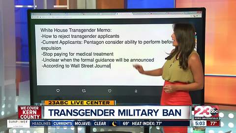 White House sends guidance for the president's transgender military ban