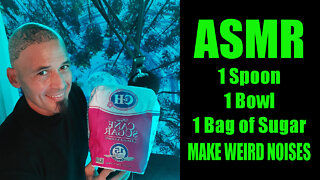 ASMR | Stirring Sugar with Spoon in Plastic Bowl (No Talking - No Whispering)