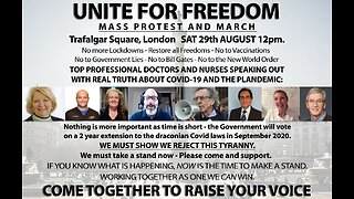 Live From Trafalgar Square, London: Unite For Freedom Mass Protest & March