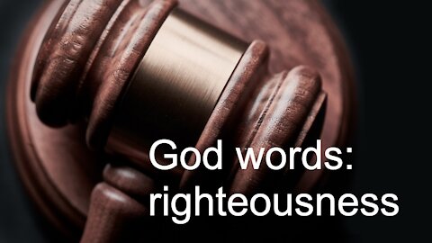 God words: righteousness