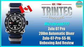 Heck Yeah Canada! | Trintec Zulu-07-Pro-SS-BL 200m Automatic Diver Microbrand Unbox & Review