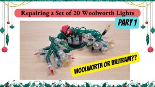 Unusual Set of 20 Woolworth Hybrid Christmas Lights Restoration - Part 1