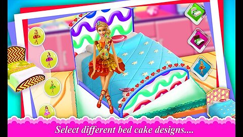 Princess Cake🎂 Making - Princess Bed Cake - Play fun Cooking game