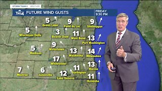 Wind calms down with temps in the 40s Friday evening