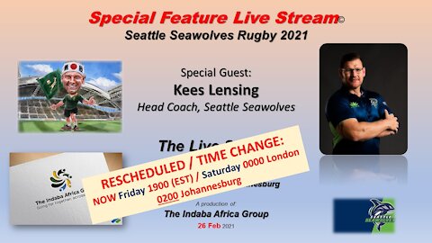 Special Feature with Kees Lensing Seattle Seawolves Head Coach (26 Feb 2021)
