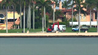 WEB EXTRA: Crews remove helipad at Mar-a-Lago