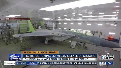 Nellis Air Force Base jet repainted Vegas Strong