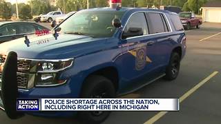 Police officer shortage affecting Michigan