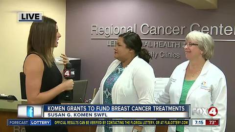 Susan G. Komen grants almost $200,000 to local non-profits for breast cancer patient resources - 7am live report