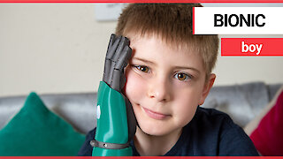 Eight-year-old boy is the world's youngest person fitted with bionic arm