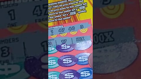 HUGE Winning Lottery ticket 100X! #shorts #lottery