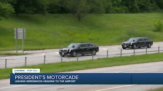 Pres. Biden's motorcade heading to Tulsa International Airport