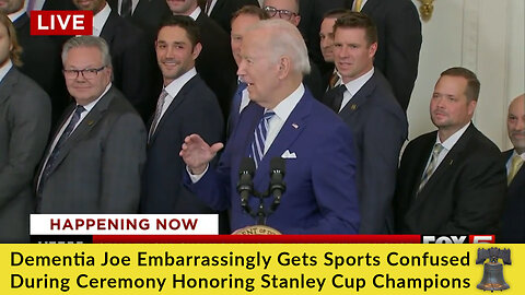 Dementia Joe Embarrassingly Gets Sports Confused During Ceremony Honoring Stanley Cup Champions