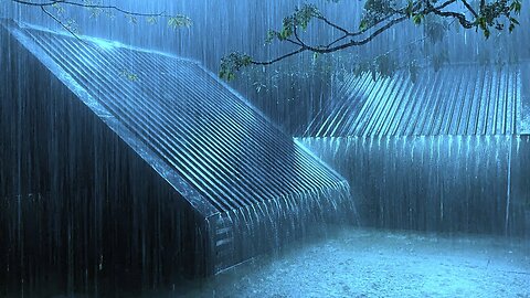 The Deepest Healing Sleep In Only 3 Minutes With Heavy Rain & Thunderstorm Sounds On A Tin Roof