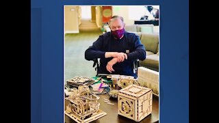 Atria Seville Senior Living Community resident creates wooden models