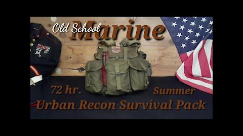 72 hr. Urban Recon Survival Pack, Summer, Old School Marine