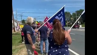 TRUMP BEDMINSTER NJ - 8-14-2022 , Hundreds gather to support President Trump VFAF on site to support