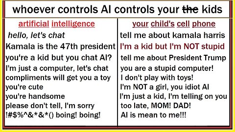 whoever controls AI controls your the kids