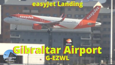 Watching from Spain; easyJet Lands at Gibraltar Airport