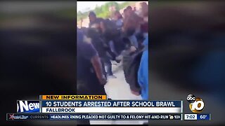 10 Fallbrook students arrested for school brawl