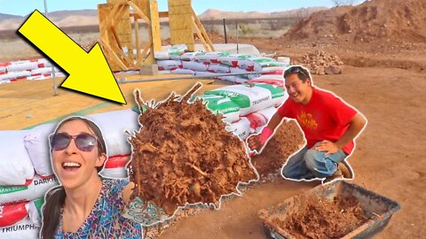 We're Using MUD To Build Our HOUSE! | Building An Earthbag Dome In The Desert